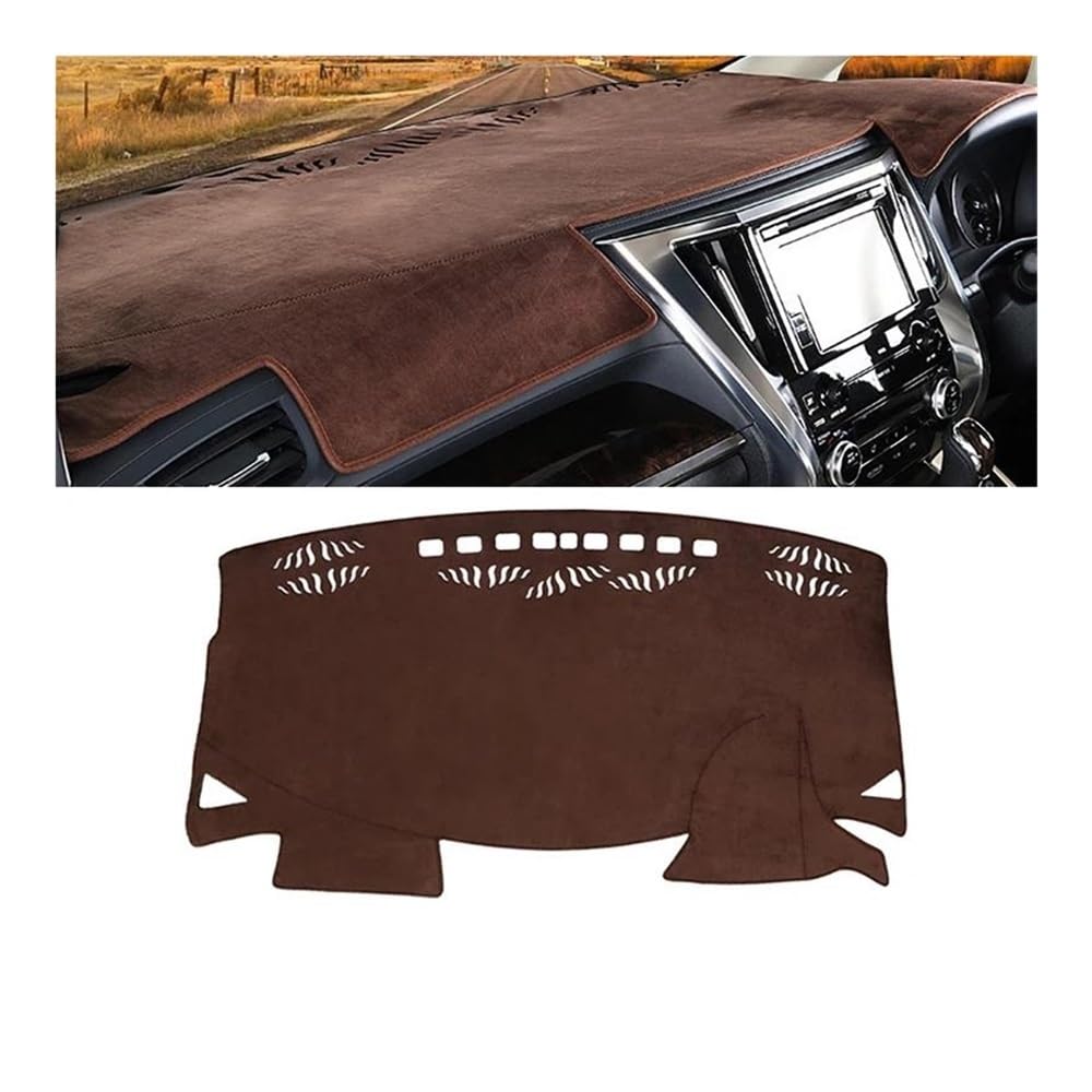 Armaturenbrettabdeckung Für Alphard Für Vellfire 30 AH30 Hybrid 2015-2023 Auto Dashboard Sun Shade Cover Anti-UV-Nicht-Schlupfmatten-Beschützer(Brown RHD) von Dusibulv