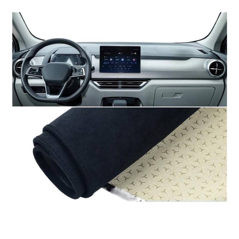 Armaturenbrettabdeckung Für BYD Für Yuan Pro EV 2021-2023 Auto Dashboard-Abdeckungsmatte Anti-UV-Pad-Protektor-Instrumenten-Teppich-Dashmat-Zubehör(B Black) von Dusibulv