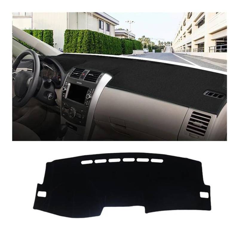 Armaturenbrettabdeckung Für Corolla E140 E150 2006-2013 Auto Armaturenbrett Abdeckung Matte Vermeiden Licht Pad Anti-UV Fall Teppich(LHD 2006-2013 Black) von Dusibulv