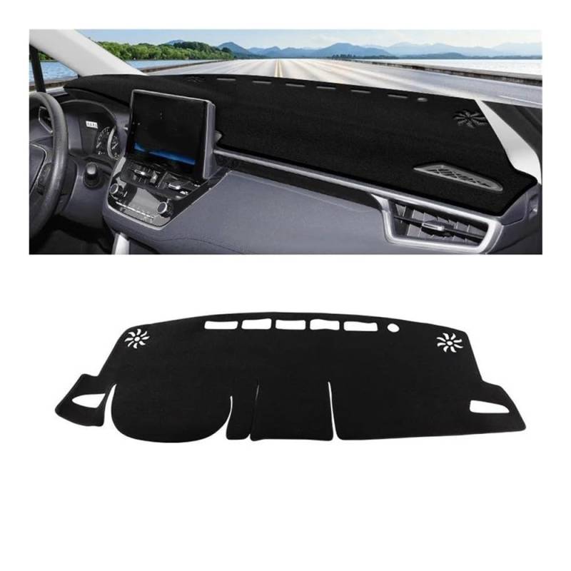 Armaturenbrettabdeckung Für Corolla Für Kreuz XG10 2021-2024 Hybrid Auto Dashboard Abdeckung Sonnenschutz Vermeiden Licht Matte Non-Slip Pad Zubehör(A Black Side LHD) von Dusibulv