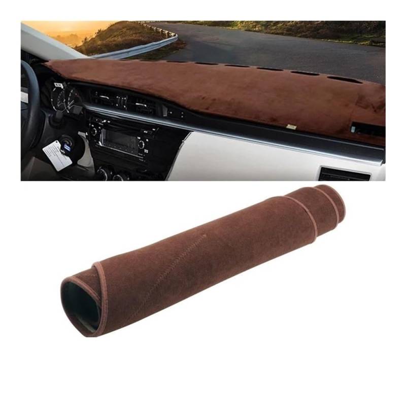 Armaturenbrettabdeckung Für Corolla IM Für Auris E180 2014-2018 Auto Dashboard Abdeckung Sonnenschutz Vermeiden Licht Matte Pad Teppiche Zubehör(B LHD Brown) von Dusibulv