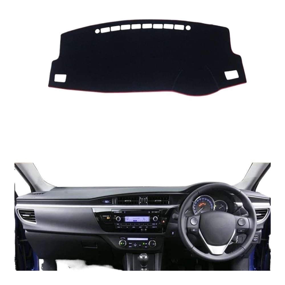 Armaturenbrettabdeckung Für Für Corolla E160 E170 E180 2014-2017 2018 Auto Dashboard Vermeiden Licht Pad Instrument Plattform Schreibtisch Abdeckung Matten Zubehör(Front Red Side RHD) von Dusibulv