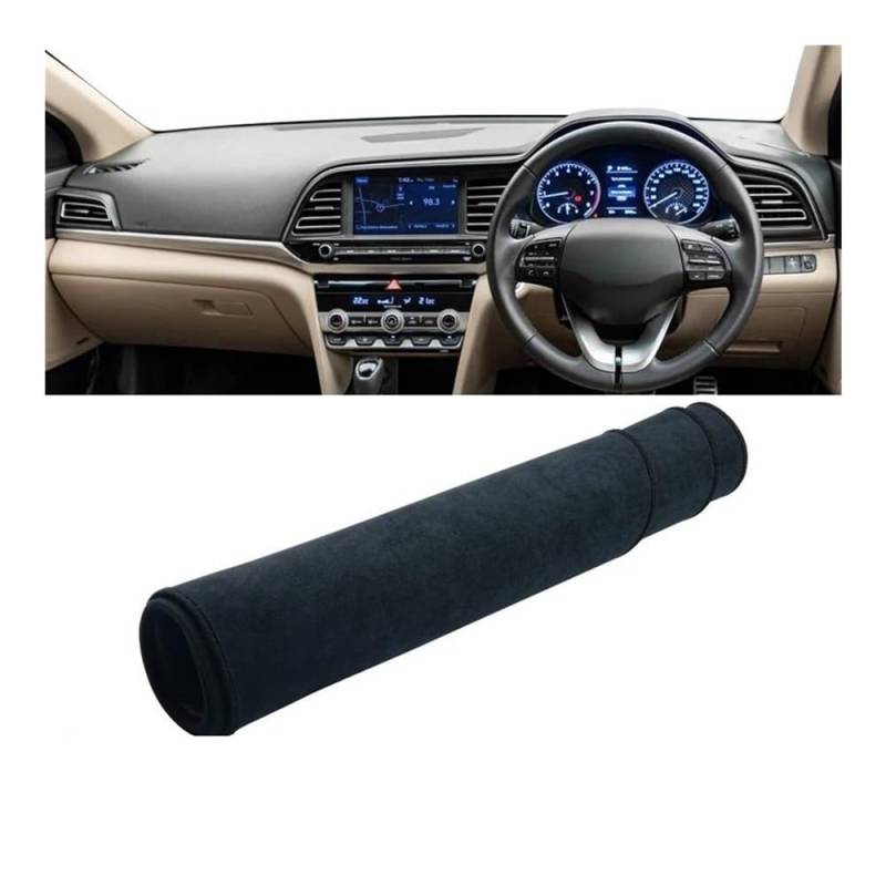 Armaturenbrettabdeckung Für Hyundai Für Elantra Für Avant AD 2016-2020 Auto Dashboard Abdeckung Matte Vermeiden Licht Sonnenschutz Pad Instrument Panel Teppiche(B RHD Black) von Dusibulv