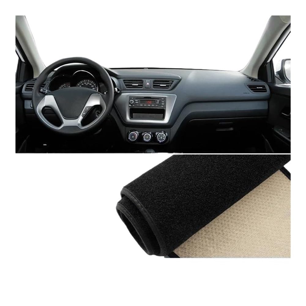 Armaturenbrettabdeckung Für Kia Für Rio 3 UB Für Russland 2011 2012 2013 2014 2015 2016 Auto Armaturenbrett Abdeckung Matte Instrumententafel Teppiche Schutz Zubehör(A) von Dusibulv