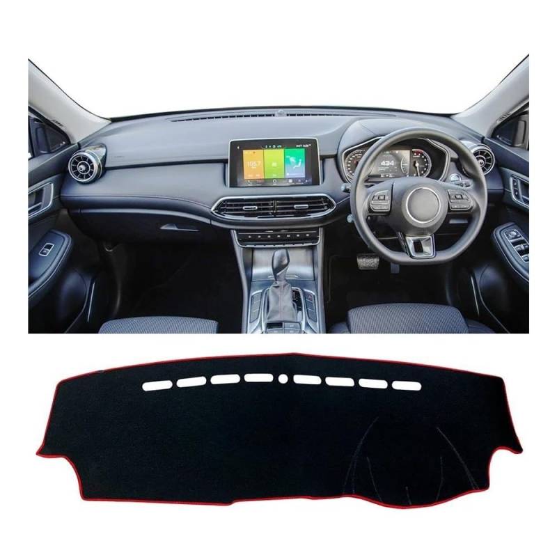 Armaturenbrettabdeckung Für MG Für HS Für EHS 2018-2022 Auto Dashboard Abdeckungen Matte Sonnenschutz Pad Instrument Panel Teppiche Teppich Beschützer Zubehör(RHD red Side) von Dusibulv