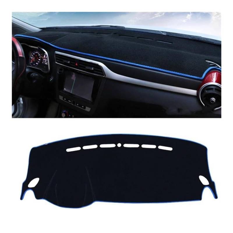 Armaturenbrettabdeckung Für MG ZS EV 2017-2023 Auto Dashboard Abdeckung Dash Matte Teppich Cape Sonnenschutz Dashmat Nicht-slip Zubehör(A LHD Blue Side) von Dusibulv