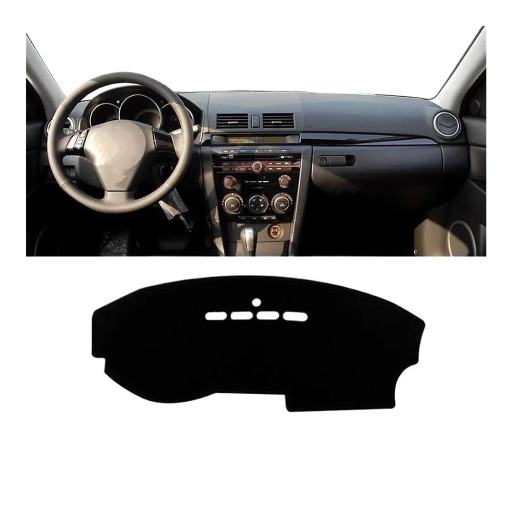 Armaturenbrettabdeckung Für Mazda 3 M3 BK 2003-2009 Auto Dashboard Vermeiden Licht Abdeckung Nicht-Slip Matte Instrument Teppich Zubehör(Black Side) von Dusibulv