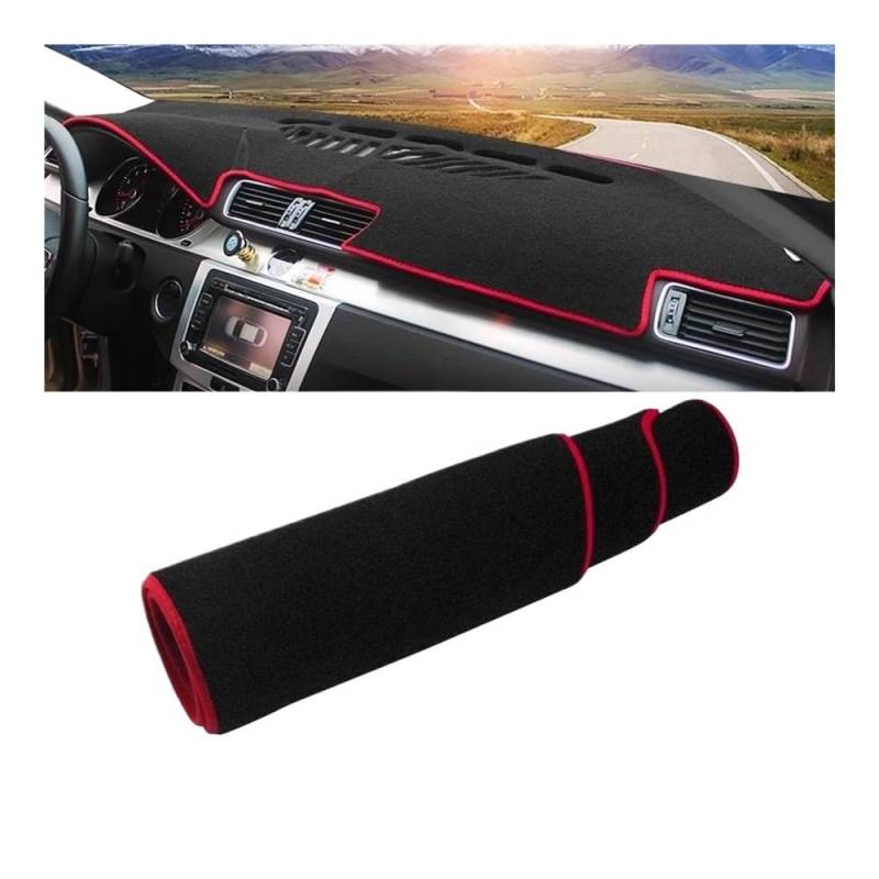 Armaturenbrettabdeckung Für Passat B6 2005-2012 CC 2009-2013 Auto Dashboard Abdeckung Matte Instrument Teppich Nicht-slip Pads Zubehör(A Red Side LHD) von Dusibulv