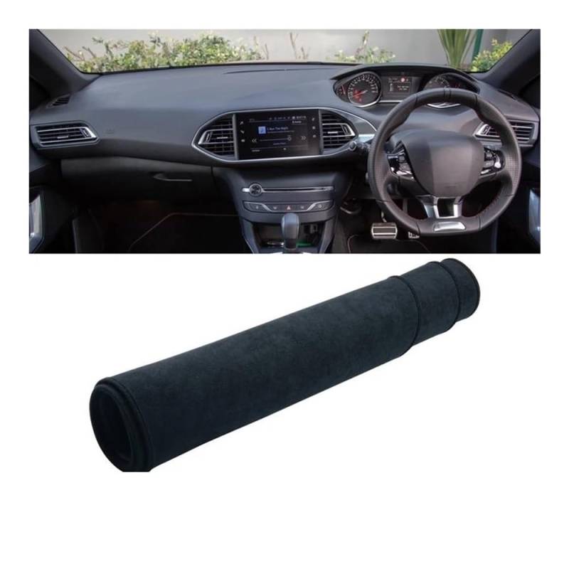 Armaturenbrettabdeckung Für Peugeot 308 T9 II SW MK2 2014–2020 Auto-Armaturenbrett-Abdeckung Sonnenschutz Licht Vermeiden Matte Rutschfeste Pads(B Black RHD) von Dusibulv