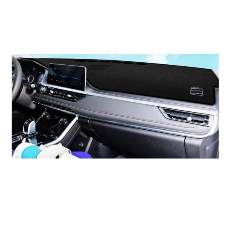 Armaturenbrettabdeckung Polyester Auto Dashboard Matte Sonnenschutz Pad Abdeckung Für Chery Für Tiggo 7 2015-2020 Für Tiggo7 Pro Zubehör(Zwart) von Dusibulv