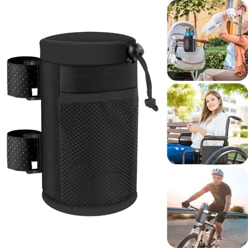 Duyteop Fahrrad Flaschenhalter, Ohne Schrauben Trinkflaschenhalter, Trinkflaschen Tasche Fahrrad, Fahrrad Mtb Flaschenhalter Thermotasche, Trinkflaschenhalterung Wasserflaschenhalter Mit Netztasche von Duyteop