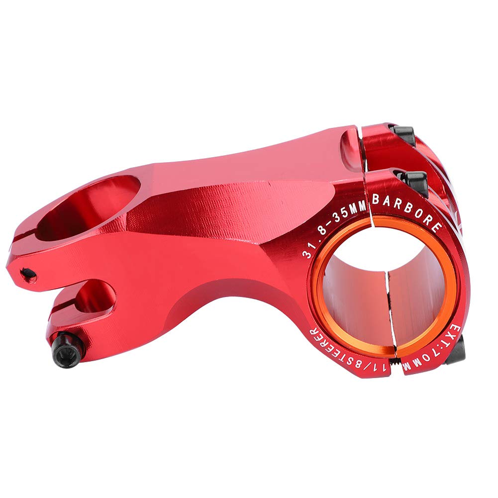 Dwawoo Fahrrad Vorbau, 31.8mm/35mm 17 Grad Mountainbike Fahrradlenker Riser Lenker Vorbauten Ersatz Fahrradlenker Vorbau Zubehör(Rot) von Dwawoo