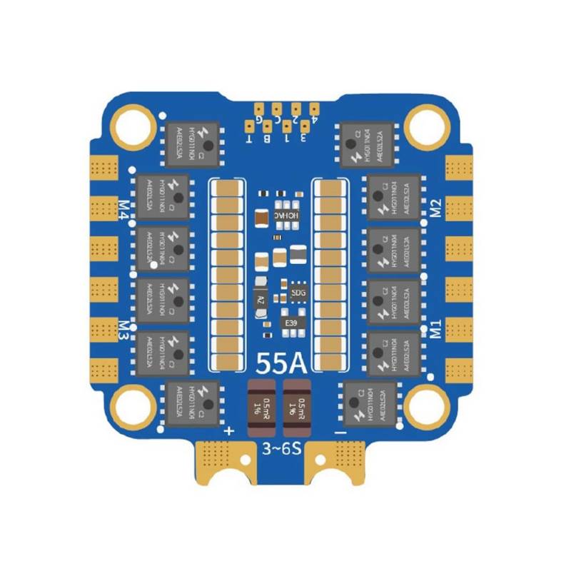 Dwqnvf Für BAYCKRC FPV ESC AM32 55A 3-6S 4IN1 ESC für Renndrohne FPV Freestyle Quadcopter RC Drohnenteile von Dwqnvf