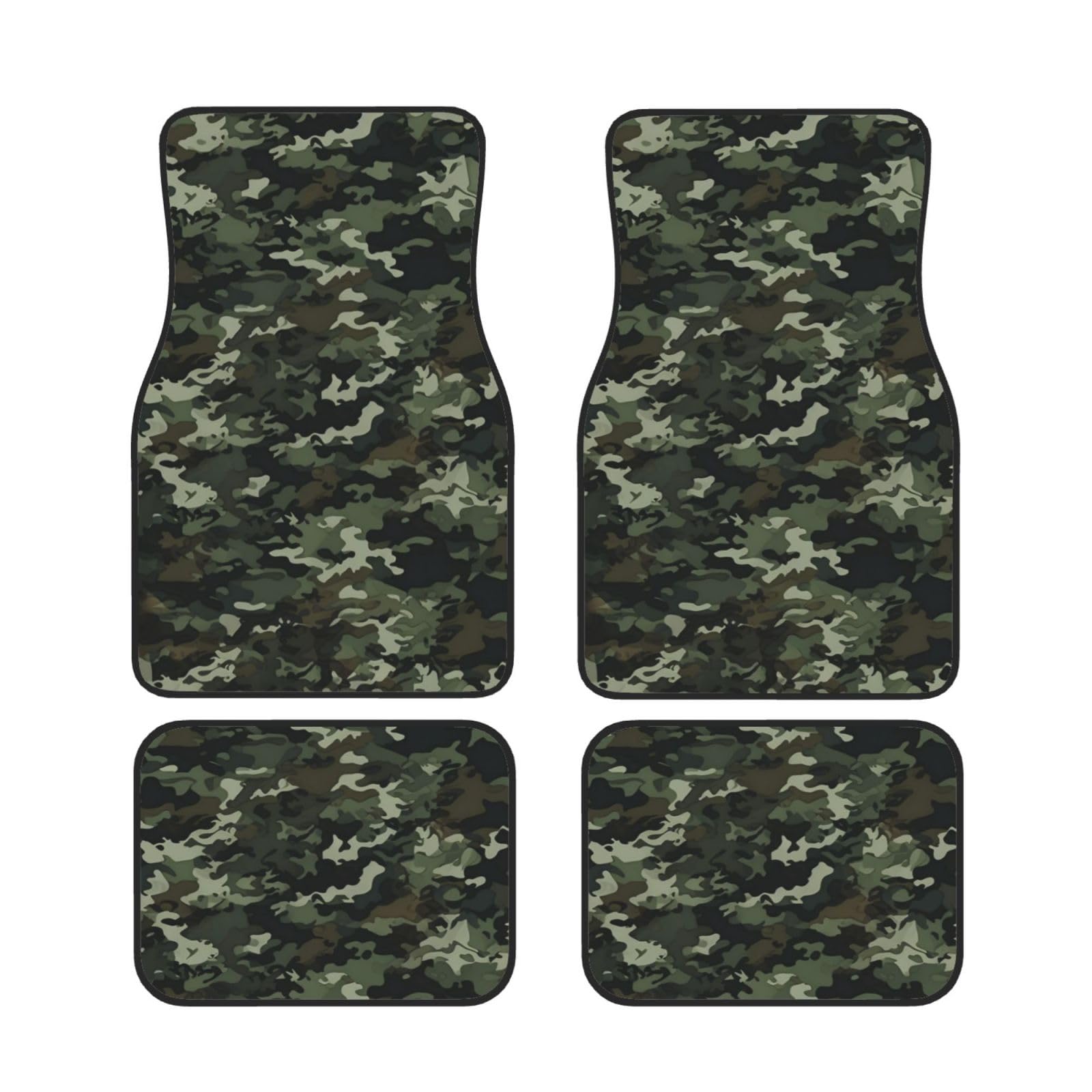 Heavy Duty Auto Fußmatten Set von 4 Stück Universal Auto Vorne Hinten Fußmatten Full Sets Camouflage Auto Matten Rutschfest Auto Fußpolster Allwetter Auto Boden Teppich von Dwrepo