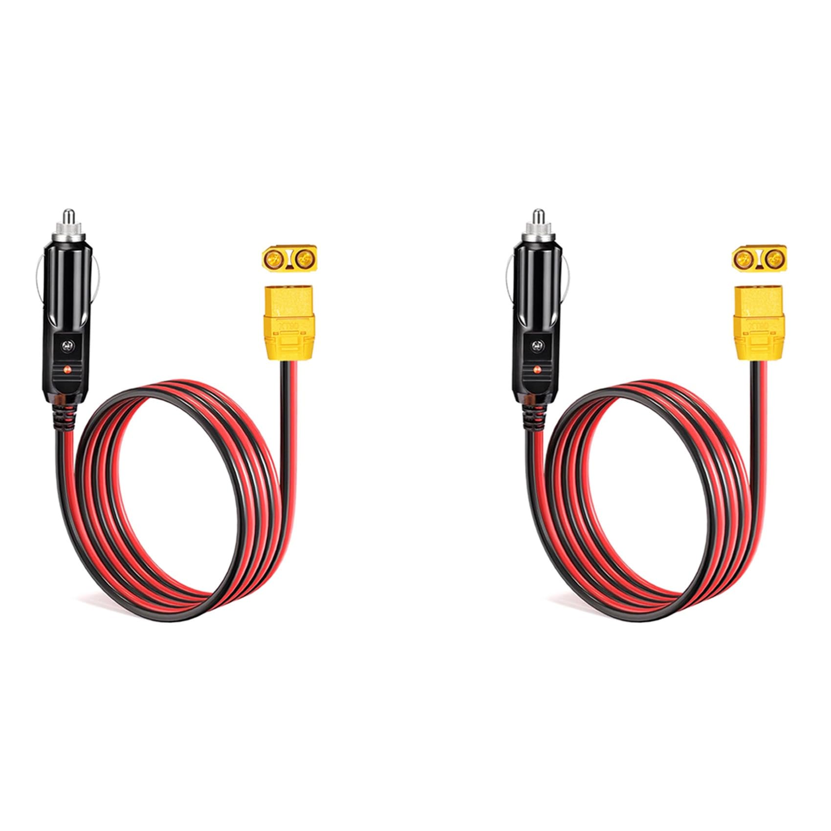 Dxoniislh 2X Ladekabel für Zigarettenanzünder, XT90-Buchse auf Zigarettenanzünder-Stecker für Solargenerator-, 14 AWG, 12 V von Dxoniislh