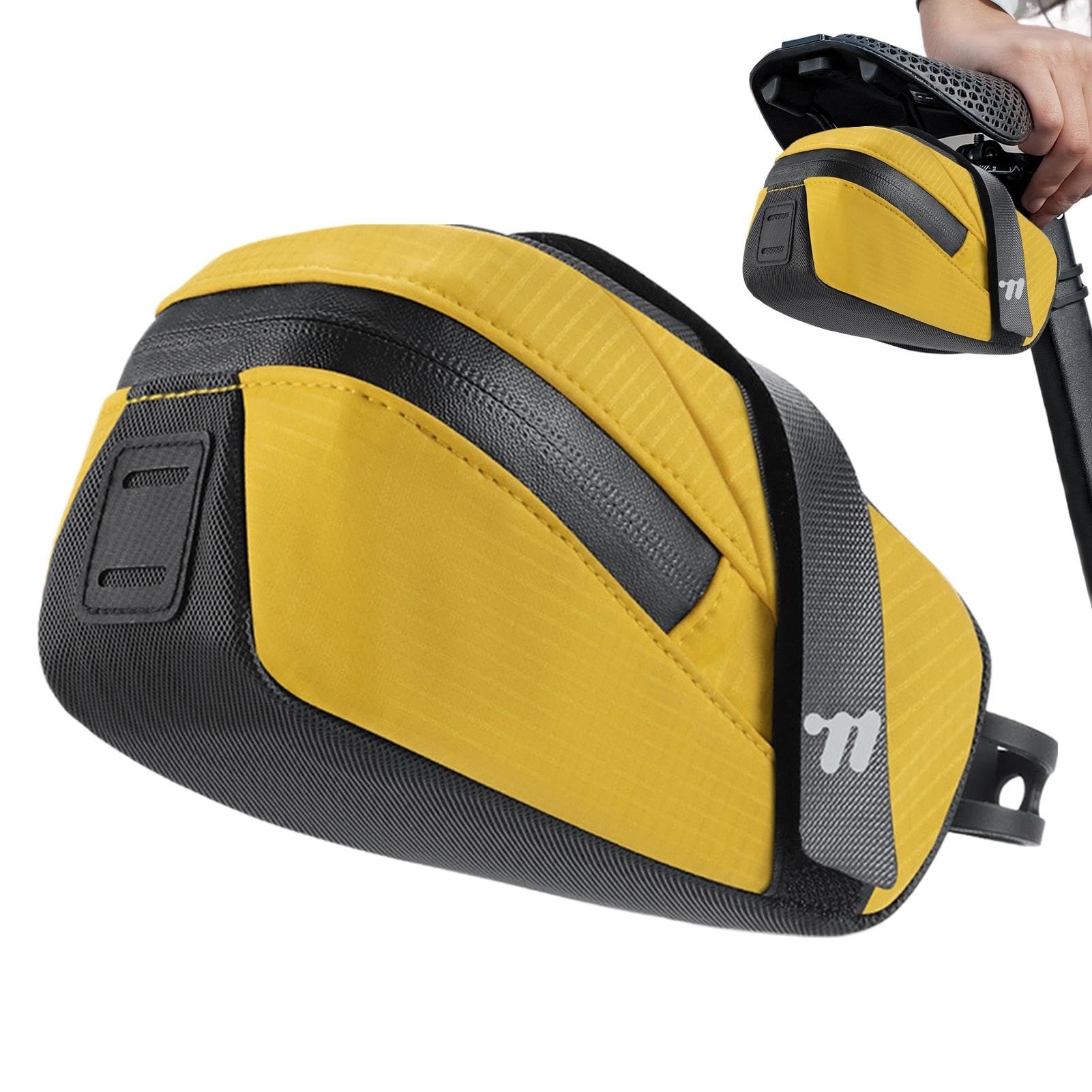 Dybnuhoc Cycling Seat Bag, Mountain Cycling Saddle Pack, Removable Cycle Saddle Bag, Under Seat Bag, Portable Cycling Seat Pack, Saddle Storage Bag, Outdoor Cycling Bag, Road Seat Bag, Rear Rack von Dybnuhoc