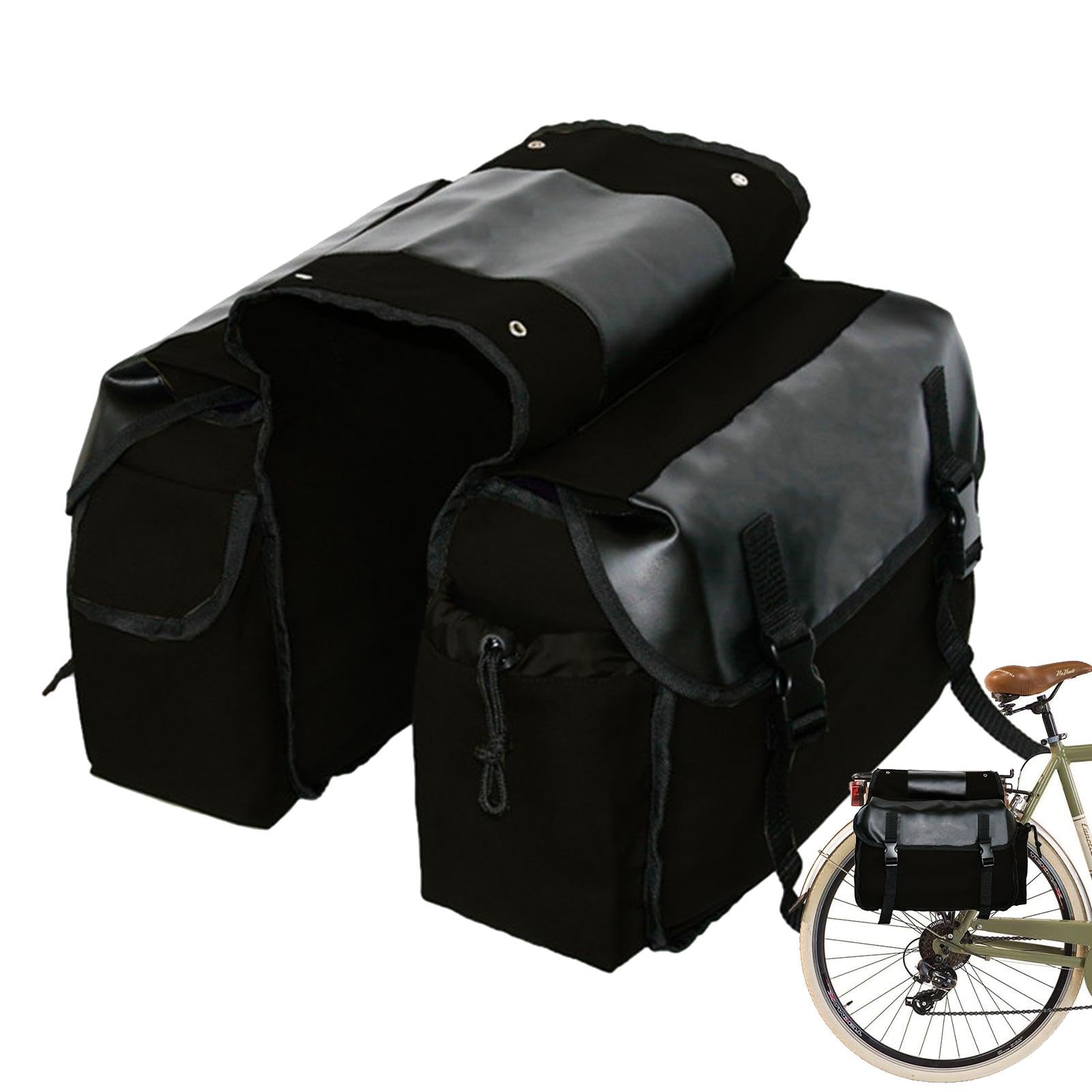 Dyeulget Fahrrad-Satteltasche | Fahrradtasche & Sitzpackungen für Heckträger – stabil, Rennradtasche, Sitztasche, Sattelwerkzeugaufbewahrung, für Roller, Mountainbikes von Dyeulget