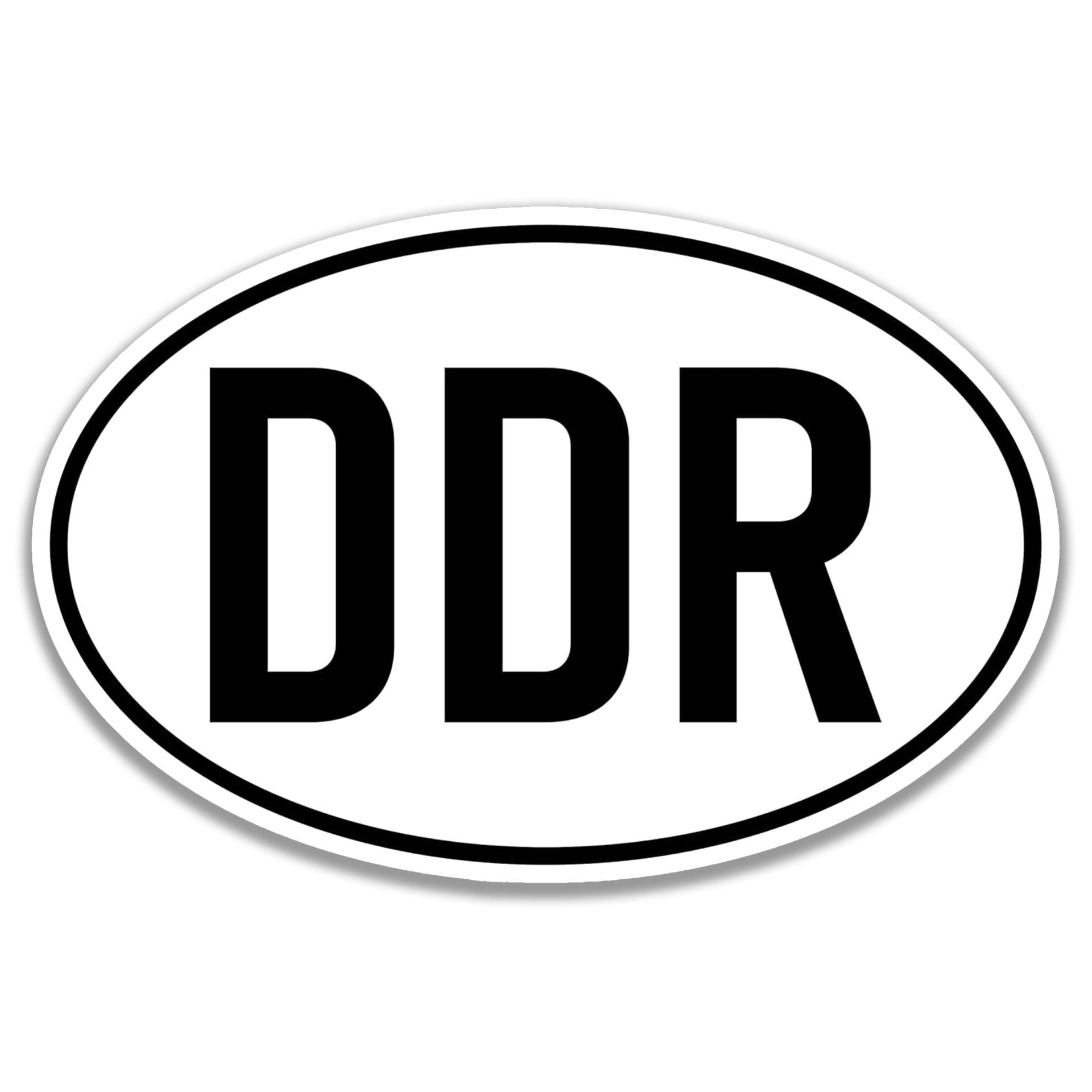 Dykgraaf DDR Aufkleber Länderkennzeichen Deutschland Sticker Auto Motorrad LKW Boot Anhänger Ostdeutschland Ossi Ostalgie von Dykgraaf