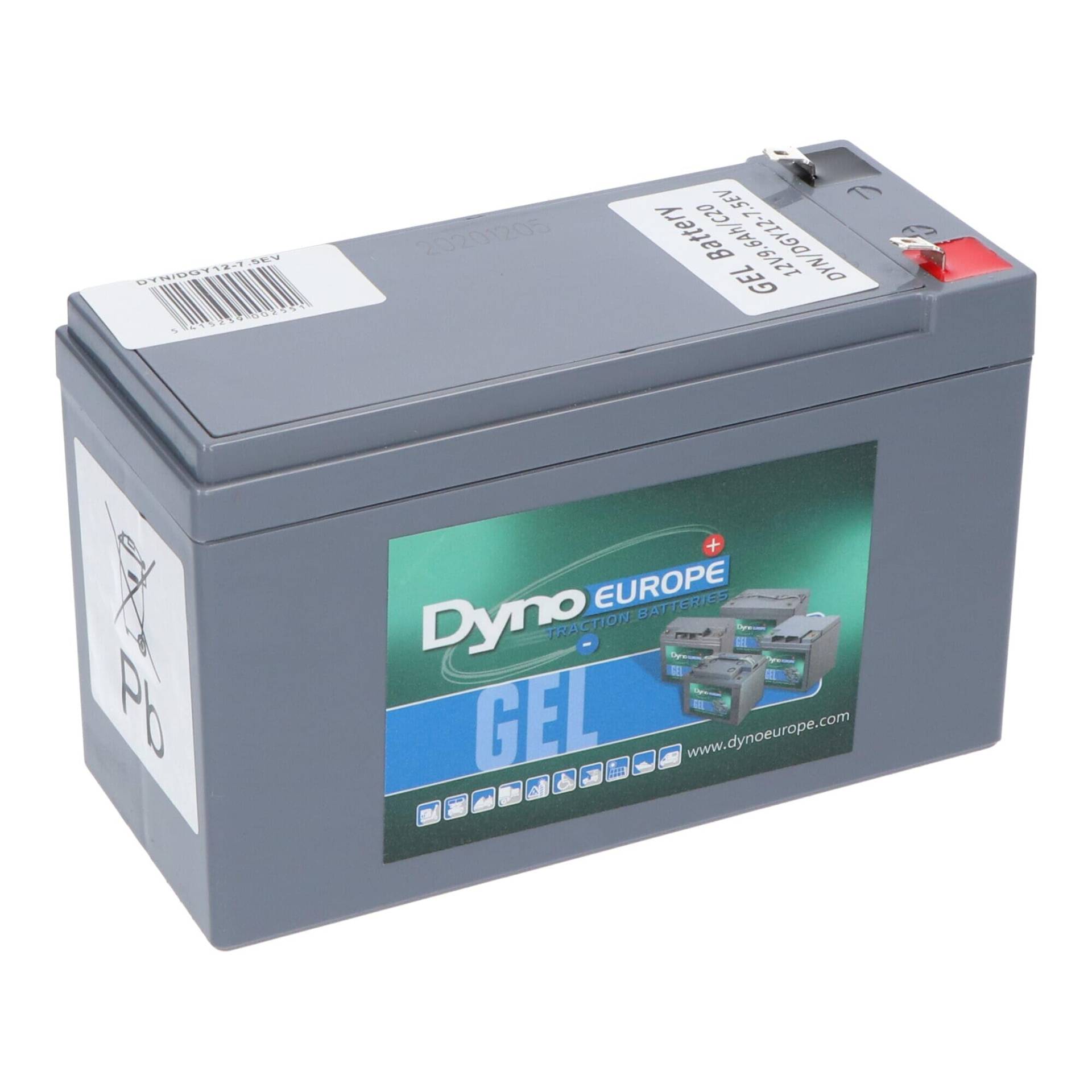 Akku Gel 12V 7.7Ah/ C20 Batterie DGY12-7,5EV von Dyno