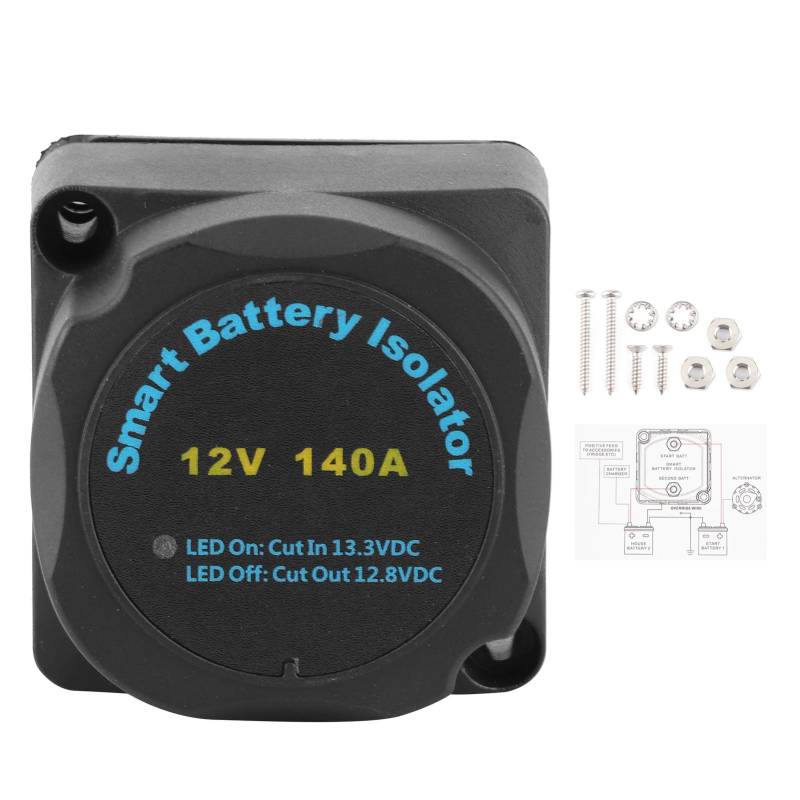 Dyocoag -Batterie -Isolator Smart 12V 140A Batterie VSR Kit ATV UTV Boot RV von Dyocoag