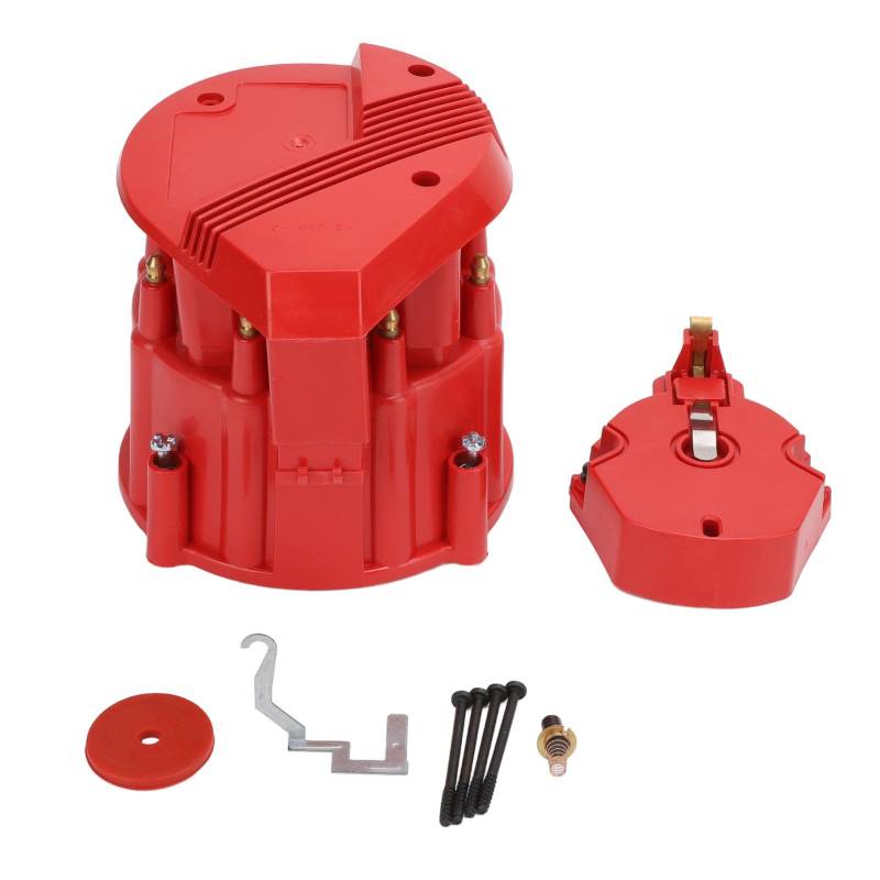 Dyocoag Large Distributor Cap Rotor Kit Ersatzverteilungsverteilungsmontage für K549 SBC 283 305 307 327 350 400 BBC 454 396 427 (Rot) von Dyocoag