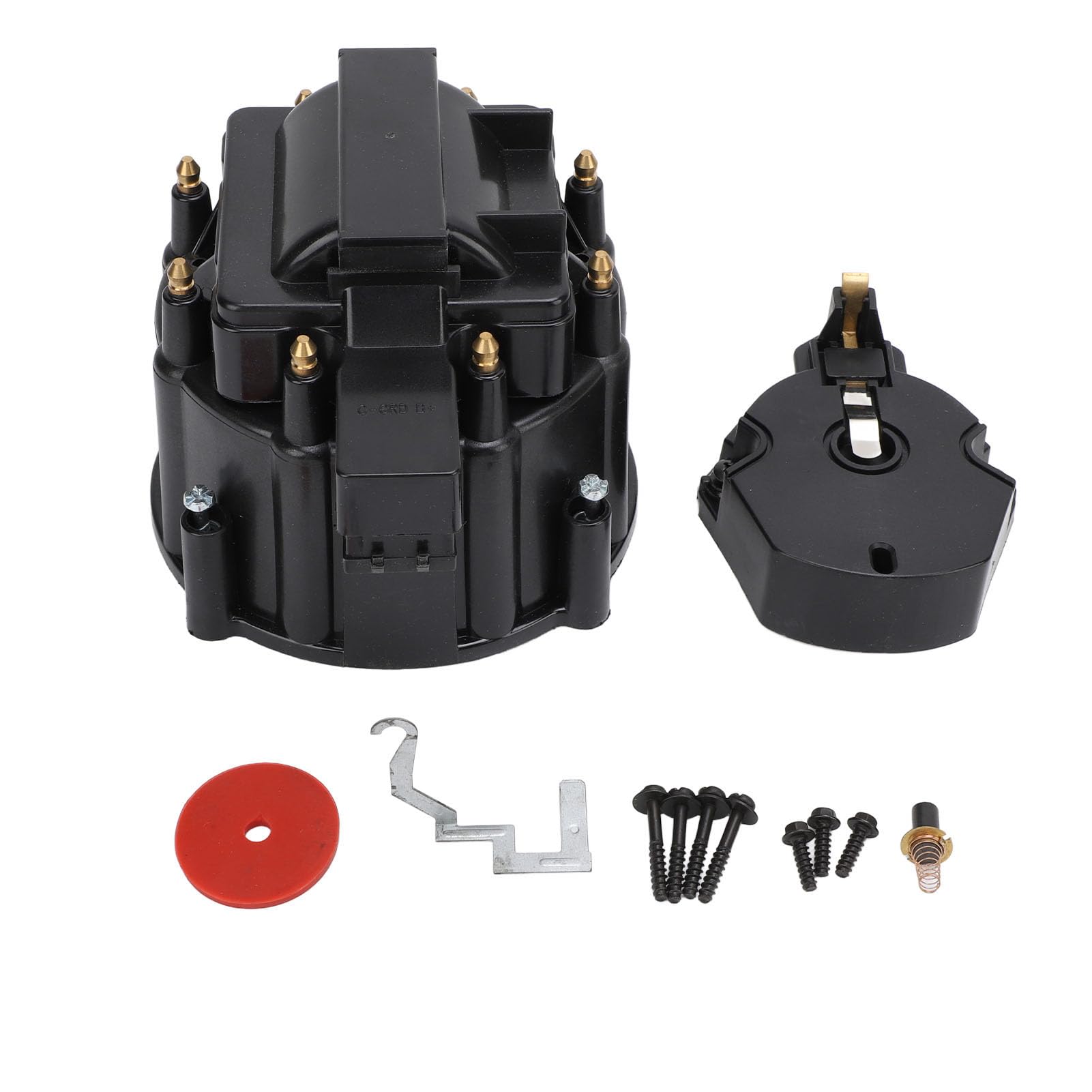 Dyocoag Large Distributor Cap Rotor Kit Ersatzverteilungsverteilungsmontage für K549 SBC 283 305 307 327 350 400 BBC 454 396 427 (Schwarz) von Dyocoag