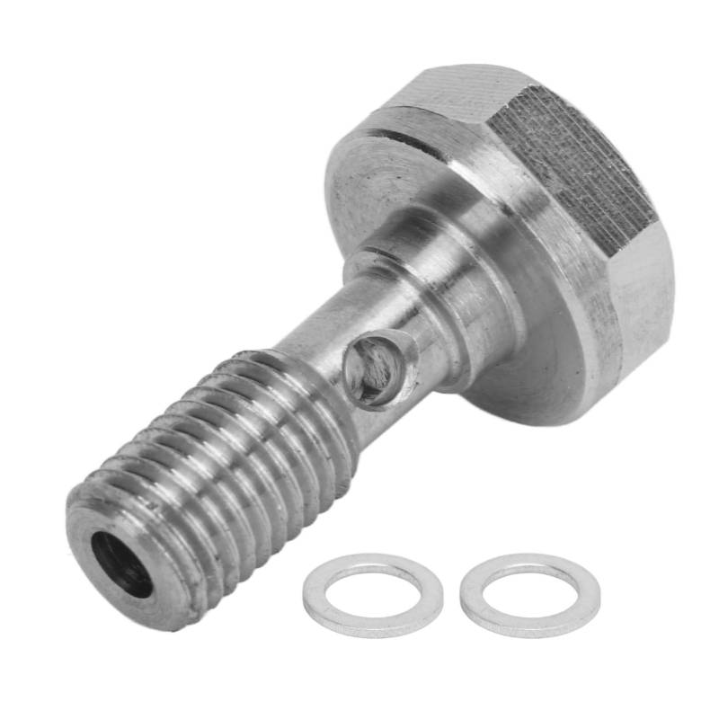 Dyocoag M8x1.0mm Banjo Bolt Ausgezeichnetes Versiegelungswärme robuste Banjo -Bolzenbeschläge mit 2 Waschmaschinenrohrsystemen von Dyocoag