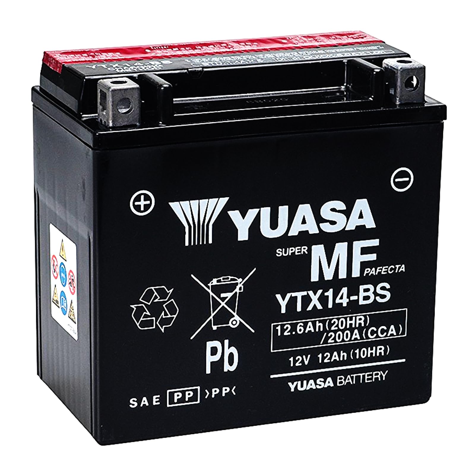 Y U A. S A Batterie YTX14-BS vorgeladen passend für SUZUKI Burgman 650 DL V-Strom 1000 SV 1000 von E-BIKERS