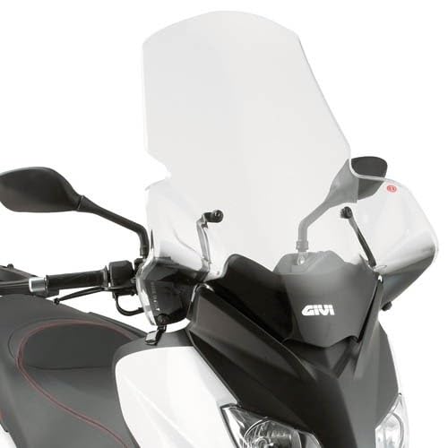 Windschutzscheibe transparent mit GI-VI-Anschlüssen kompatibel mit Yamaha XMAX 250 2010-2013 von E-Bikers