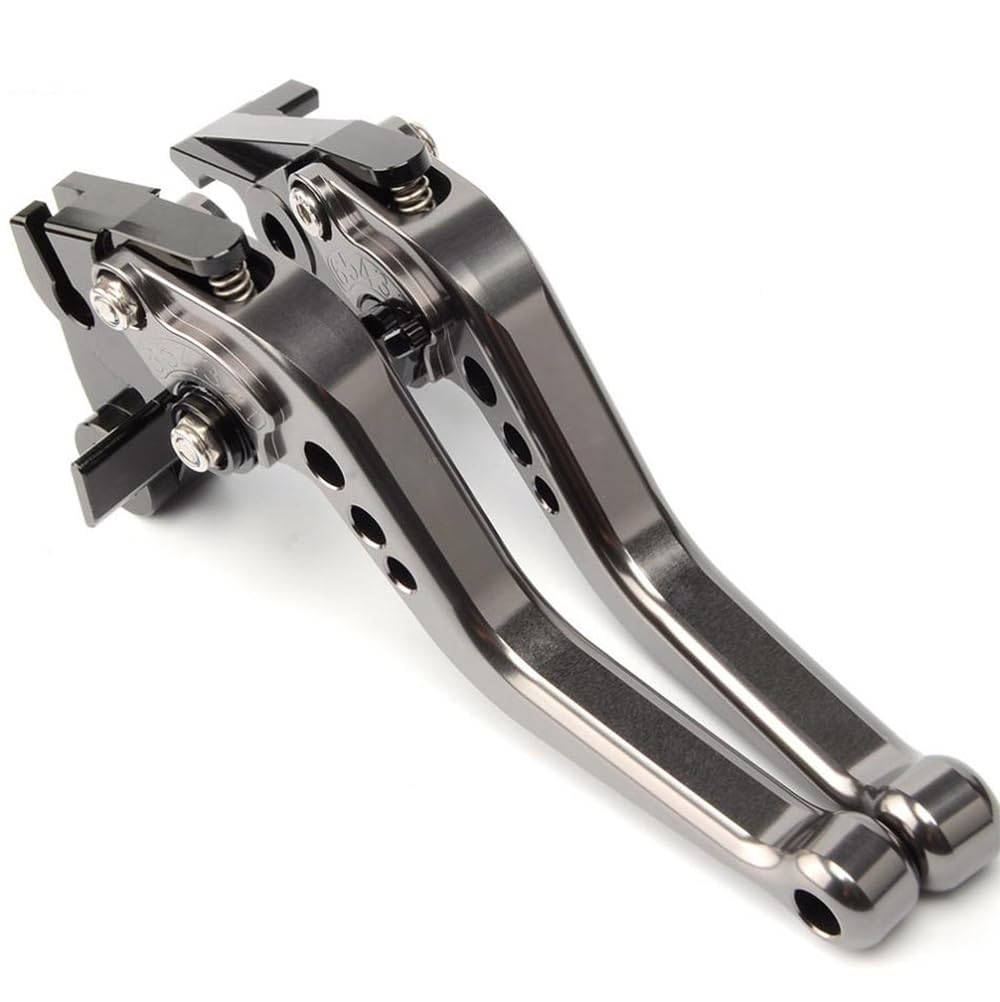 ESPEEDMTC Für Triumph Trident 660 2021-2024 modifizierte CNC-Aluminiumlegierung 6-Gang Aufwand sparen Einstellbarer kurzer Bremskupplungshebel Zubehör (Grau) von E-SPEEDMTC