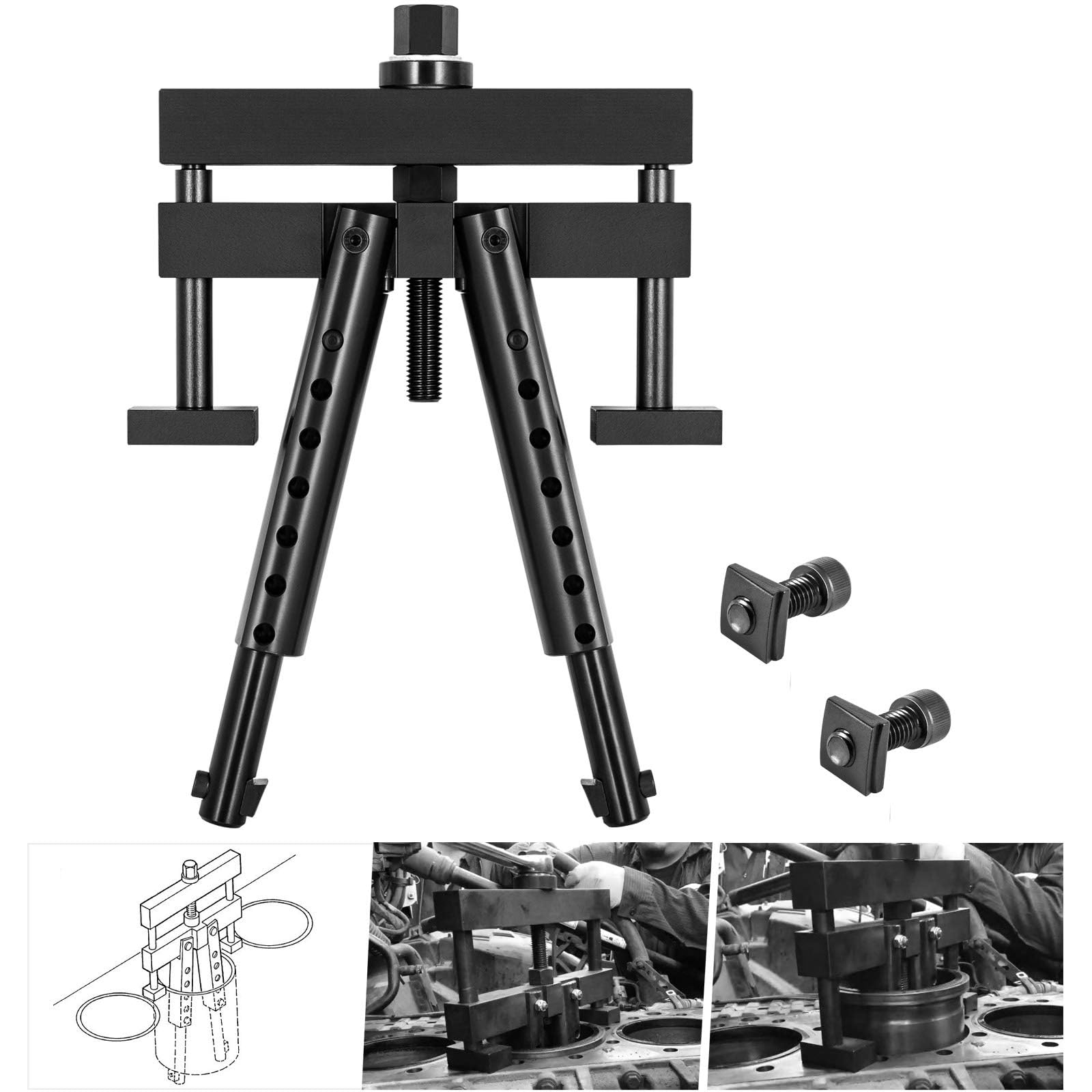 PT-6400-C Zylinderlaufbuchsen-Abziehvorrichtung Heavy Duty für Mack Cummins Caterpillar CAT auf nassen Laufbuchsen 3-7/8" bis 6-1/4" Bohrung Ersetzen Sie PT-6400-C, 3376015, M50010-B von E-cowlboy