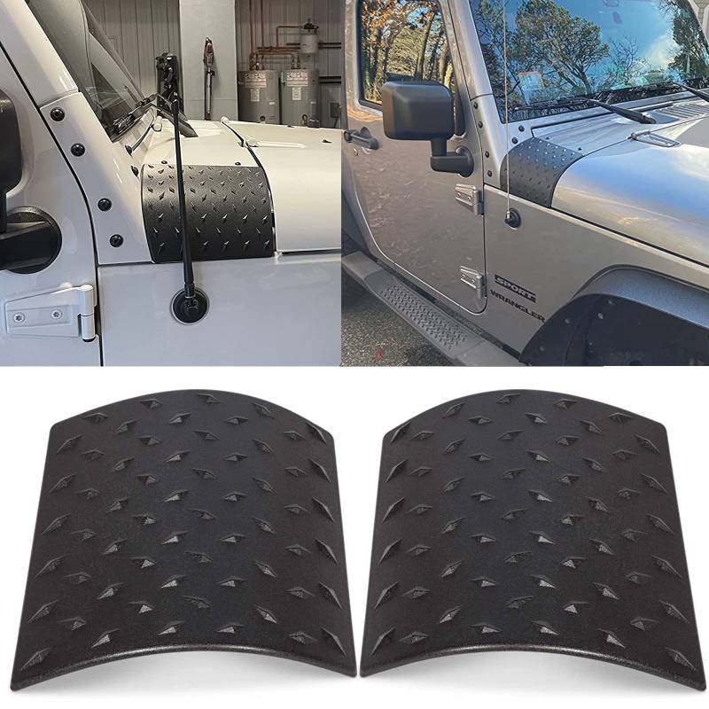 Schwarze Cowl Body Armor Auto Aufkleber Side Outer Verkleidung für Jeep Wrangler JK JKU Unlimited Rubicon Sahara X Off Road Sport 2007-2018, JK-Zubehör von E-cowlboy