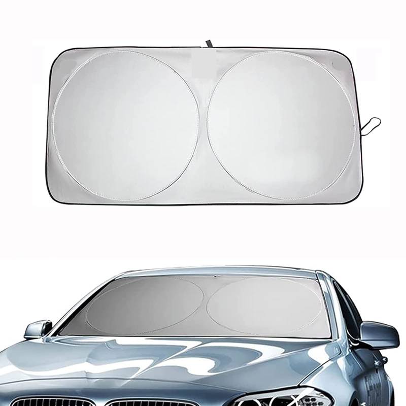 Auto Windschutzscheibe Sonnenblende Für Jaguar XF 2008-2024, Sonnenschutz Frontscheibe, Car Windshield Sun Shade, Frontscheibenabdeckung UV Schutz Zubehör, E/165 * 85 von EABEAHZZ