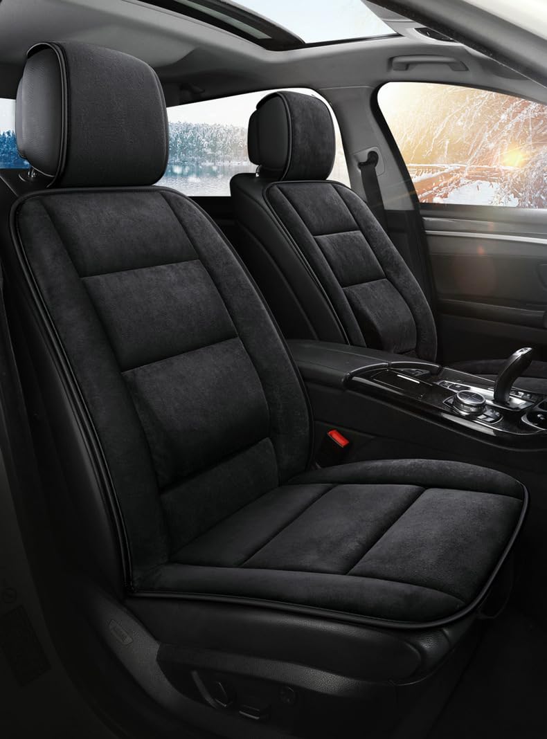EACTEL Auto Sitzauflagen für Chrysler 300c 2004-2011, Ledersitz-Rückenlehnenkissenpolster-Schutz-Schutz-Innenzubehör,Black- von EACTEL