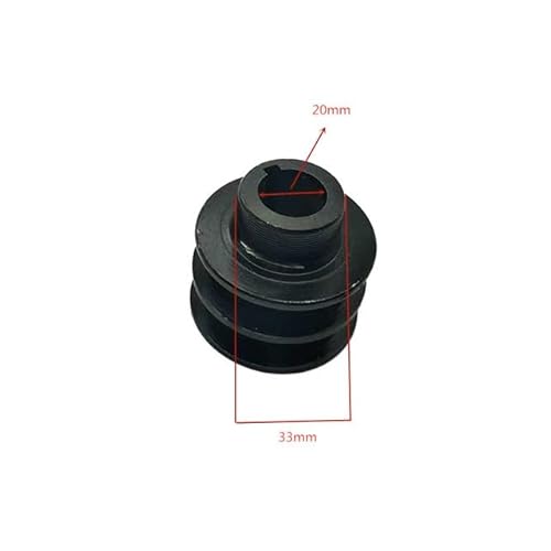 Werkzeugzubehör 35mm Außendurchmesser, 19mm/20mm Innendurchmesser, Keilriemenscheibe, Bohrung, Doppelnut für 168F 170F GX110 GX120 GX160 GX200 7HP ATV Go Kart-Motoren(20mm) von EAGHADEK