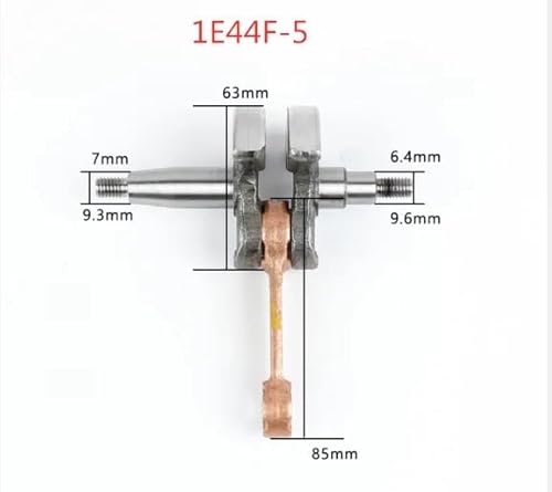 Werkzeugzubehör Freischneider-Trimmer-Kurbelwelle, Gartenwerkzeugteile für 43CC 52CC 1E44F-5 44F-5 44-5 BG520 CG520 CG430 1E40F-5 40-5 BG CG 430 520(Fit 44-5 BG520) von EAGHADEK