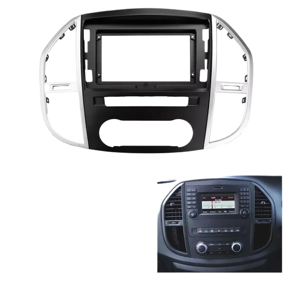 Autosoundrahmen 10 ZOLL Android Audio/Passend for Mercedes Benz W447 Vito 2014 2015-2021 Kabel Canbus Auto Auto ABS Radio GPS Stereo Panel 2 Din Rahmen Autosoundsystemrahmen(Frame Cable Canbus) von EAKNFD