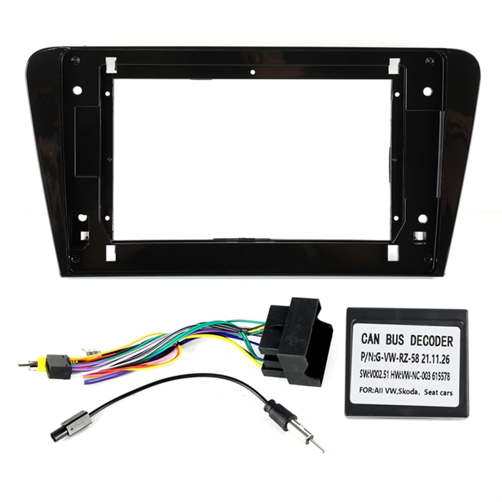 Autosoundrahmen 10-Zoll-Autoradio-Rahmen/Fit for Skoda Octavia A7 3 2014–2018 Dash Mount Kit Stereo GPS DVD Player Installation Panel Adapter Abdeckung Fascia Autosoundsystemrahmen von EAKNFD