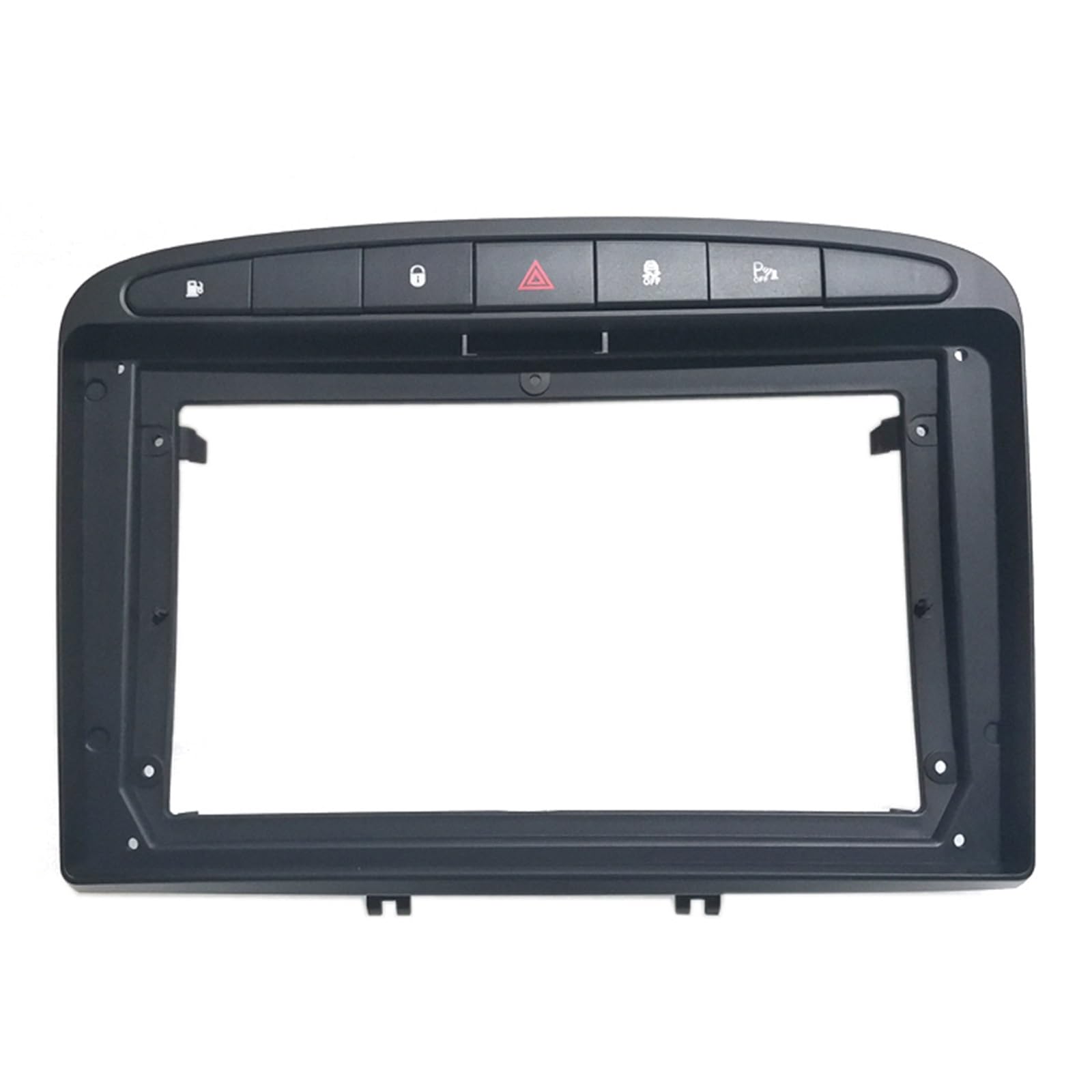 Autosoundrahmen 2/1Din Auto, kein DVD-Rahmen, nur Audio-Einbauadapter, Armaturenbrettverkleidung, 9 Zoll, passend for Peugeot 308 408 2008–16, Doppel-Radio-Player Autosoundsystemrahmen(Only Frame-blac von EAKNFD