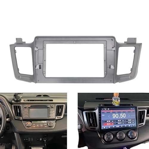 Autosoundrahmen 2 Din Android Auto Radio Fascia/Fit for TOYOTA RAV4 2013-2019 Auto Stereo Installieren Dash Panel Montage kopf Einheit Rahmen Kit Autosoundsystemrahmen(10.1 inch) von EAKNFD