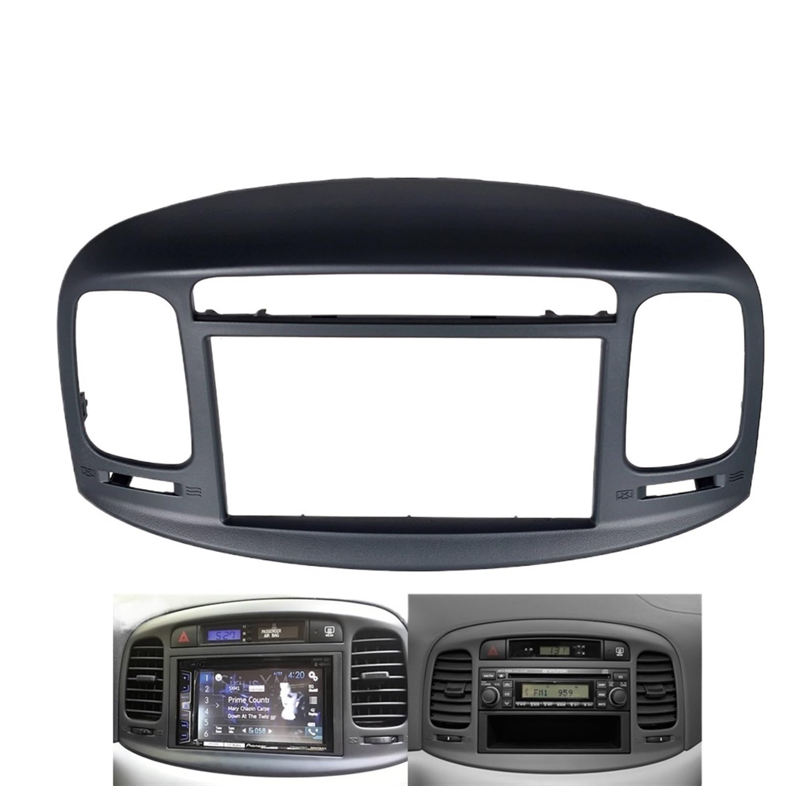 Autosoundrahmen 7 Zoll Doppel-DIN-Autoradio-Rahmen, Armaturenbrett-Kit/Passend for 2009-2012 Accent, 2DIN Autosoundsystemrahmen von EAKNFD