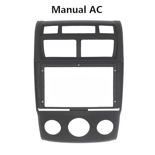 Autosoundrahmen 9 "2 Din Head Unit Auto Radio Fascia/Fit for KIA Sportage 2005-2010 Auto Stereo audio Player DVD Panel Dash Kit Rahmen Lünette Frontplatte Autosoundsystemrahmen(MANUAL AC,Fascia) von EAKNFD