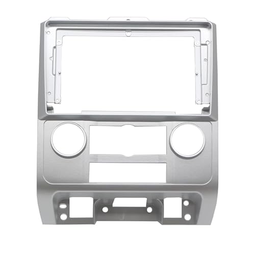 Autosoundrahmen 9" Autoradio 2 Din Head Unit Fascia/Passend for FORD ESCAPE 2007-2012 Auto Stereo Kunststoff Panel Montage Lünette Frontplatte Dash Rahmen Kit Autosoundsystemrahmen(Silver,Fascia cab von EAKNFD