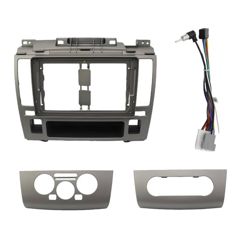 Autosoundrahmen 9 Zoll/Fit for Nissan Tiida Latio 2005-2010 Auto Radio Blenden Stereo Dashboard Panel Rahmen 2 Din DVD GPS Mp5 Android Player Trim Kit Autosoundsystemrahmen(Frame an cord) von EAKNFD