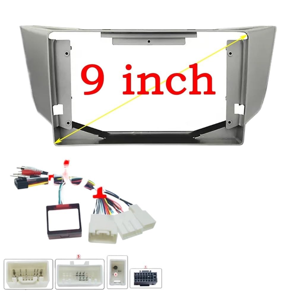 Autosoundrahmen 9 Zoll 2-Din-Auto-Videoblende/passend for Lexus RX RX300 RX330 RX350 RX400 RX450 Harrier 2003–2009 Player Audiorahmen Armaturenbrett Autosoundsystemrahmen(Frame canbus 10pcs) von EAKNFD