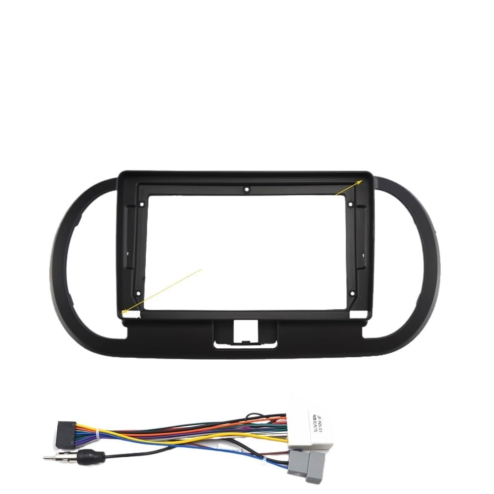 Autosoundrahmen 9-Zoll-Auto-Audiorahmen GPS-Navigationsblende Auto-DVD-Kunststoffrahmen Blende/Passend for 2006-2011 Nissan MOCO Autosoundsystemrahmen(Frame an cord) von EAKNFD