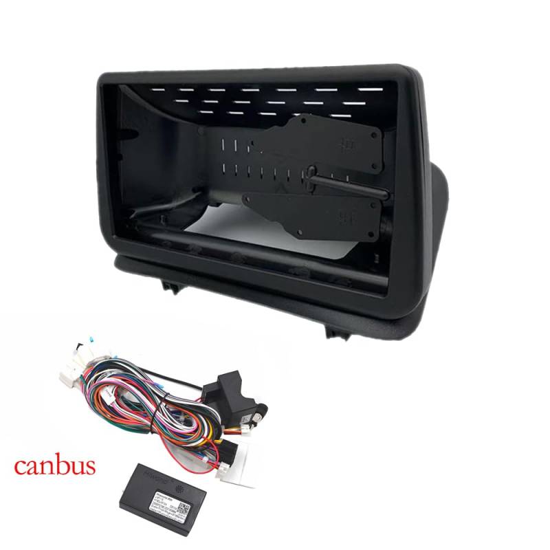 Autosoundrahmen 9-Zoll-Auto-Facia-Doppel-Din-DVD-Rahmen, Audio-Fitting-Adapter, Armaturenbrett, passend for Renault Clio 3 Clio3 2006 2007– 2019. Auto 2 Din Autosoundsystemrahmen(Frame-canbus) von EAKNFD