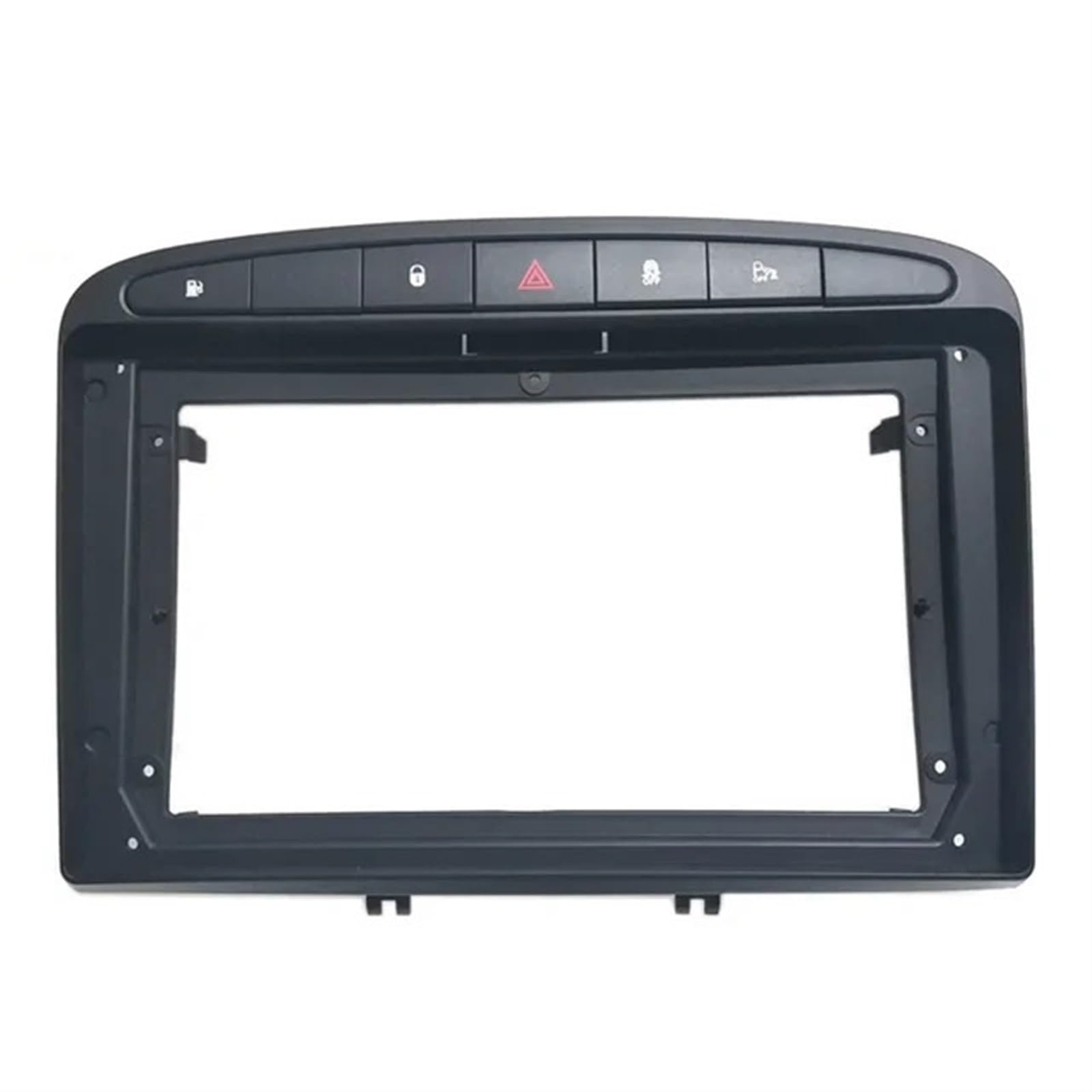 Autosoundrahmen 9 Zoll Autoradio-Blende, Audio-Player, Stereo-Rahmen, Armaturenbrett, DVD-Verkleidungssatz/passend for Peugeot 308 408 2007–2013 Autosoundsystemrahmen(Black,Only Frame) von EAKNFD