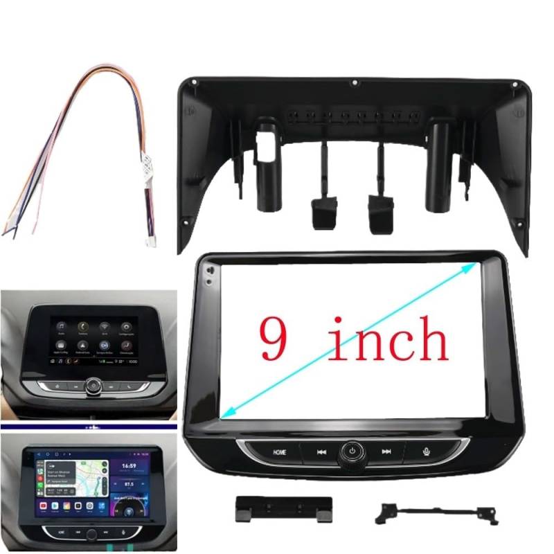 Autosoundrahmen 9-Zoll-Autoradio-Blende/Fit for Chevrolet Onix 2019-2023 Panel Android-Player Audiorahmen Armaturenbretthalterung Kit Adapter Canbus Autosoundsystemrahmen(Only frame-B) von EAKNFD