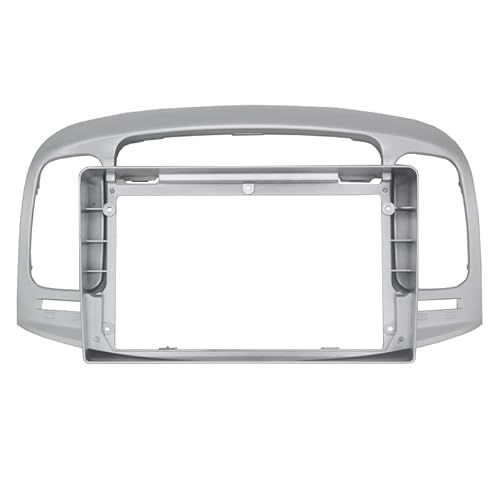 Autosoundrahmen 9-Zoll-Autoradio-Blende/Passend for Accent 2008-2011 Auto-Stereo-Audio-Player DVD-Panel Dash Frame Kit Mittelkonsolenhalter Autosoundsystemrahmen(Silver,9 inch) von EAKNFD